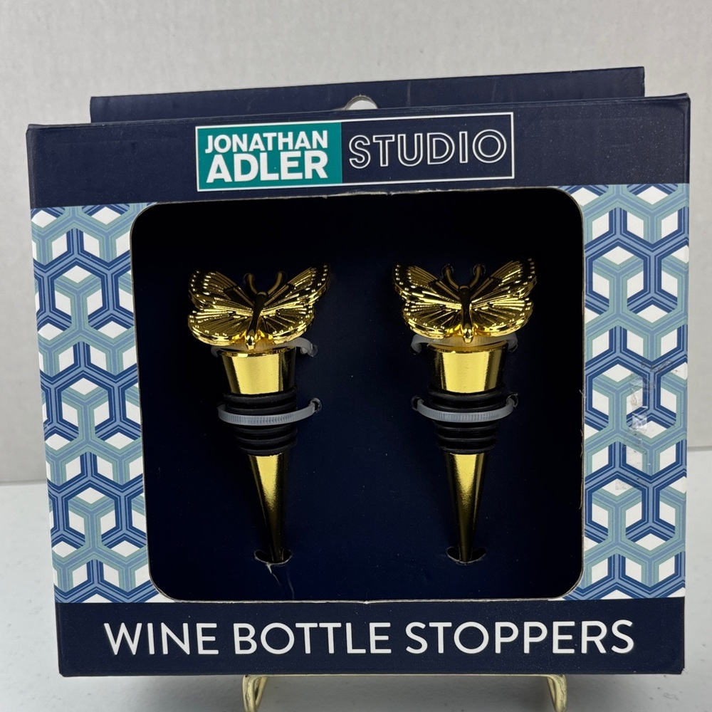 Jonathan Adler Gold Butterfly Wine Stoppers